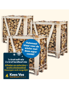 Super combi: 1x Krat soft mix + 2x krat hardhout mix strak gestapeld Kopen | Haardhout Altena